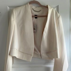 WHBM ivory cropped blazer